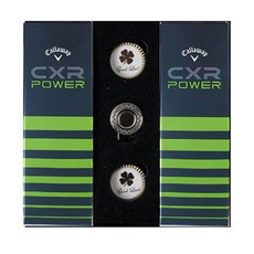 캘러웨이 CXR POWER 골프공 2피스 6구 + 골드 볼마커 세트, 혼합색상, 1세트