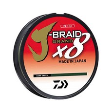 다이와 J 브레이드 그랜드 X8A 합사 낚시줄 30LB-135 2호, 다크그린