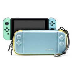 탐탁 올 라운드 프로텍션 닌텐도 스위치 스트랩 슬림 하드 케이스 스마트 A05, A05-001B02(Mint Blue), 1개