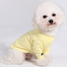 바이담수미 강아지 베이직 티셔츠, 옐로우