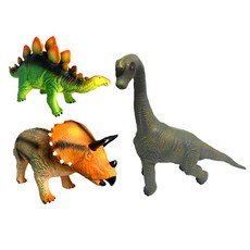 유원 소프트 공룡 초식동물 인형 대형 3종 세트, 혼합색상