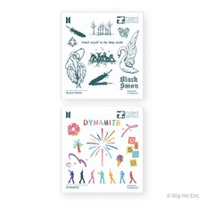 인스턴트타투 BTS Music Theme Dream 타투 스티커 2종