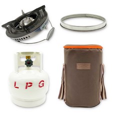 가스용기 국내산 3kg + 미세조절버너 + 링가드 바람막이 + 가방 세트, 1세트