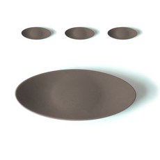 실리콘 타원 수저받침, 코코아브라운, 4개