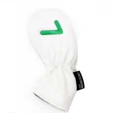 circle DESIGN GOLF 皮革高爾夫球桿圓頭套, 白色 7號