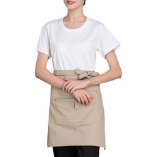 마켓A 심플 허리형 앞치마, 베이지, 1개