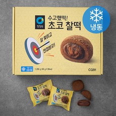 청정원 수고했떡 초코 찰떡 (냉동), 40g, 30개