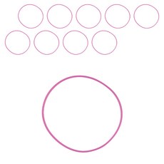 식판 뚜껑 실리콘 패킹 낮은형, 핑크, 10개