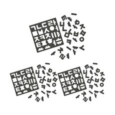 이앤오 팔렛트 에듀 자석놀이 한글 블랙, 3개, 24피스