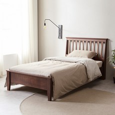 파로마 세인트 고무나무 평상형 침대 슈퍼싱글 + 독립 매트리스 방문설치, 멀바우