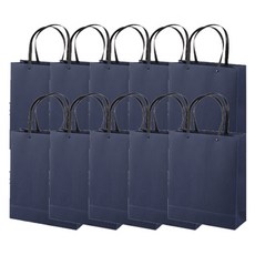 에스피 글로벌 직사각 리벳 종이 쇼핑백 10p, 다크 블루