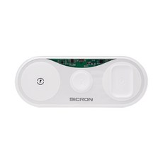 시크론 15W 플러스 15W 고속 트리오 아이폰 애플워치 에어팟 호환 무선충전 패드, 화이트,