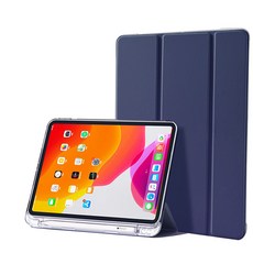 모란카노 애플펜슬 수납 반투명 태블릿PC 케이스 + 스티커, 라벤더