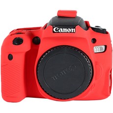 CANON 캐논 77D 카메라 실리콘 바디보호용 케이스, 1개, 77D-레드