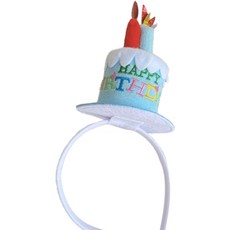 아트베니 생일 케이크 머리띠, 블루, 1개