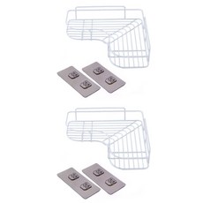 로즈로드 욕실 코너 선반, 화이트, 2개