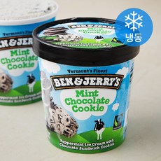 벤앤제리스 민트 초콜릿 쿠키 파인트 컵 아이스크림 (냉동), 473ml, 1개