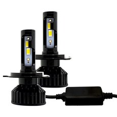 HCR 24000루멘 6500k LED 헤드라이트 안개등 H4 (9003 / HB2호환) 2p, 블랙