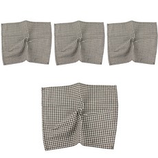 格紋餐巾, 棕色, 4個, 1件