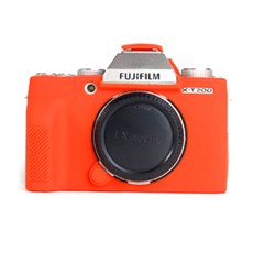 FUJIFILM X-T200 카메라 실리콘 바디보호용 케이스 오렌지, 1개