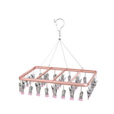 집게 양말 건조대 오렌지 대 43 x 32 x 43.5 cm AA670-1 28p, 1개