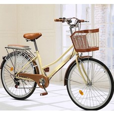 닥터바이크 60.96cm 24인치 6단 스틸프레임 생활자전거 L-24, 베이지, 170cm, 1개