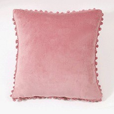 라플렌느 유럽풍 로맨틱 벨벳 코튼 등받이 쿠션커버 2p, 핑크색
