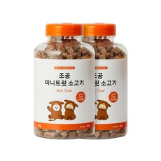 조공 반려동물 미니트릿 동결건조 간식, 소고기, 80g, 2개 - 찹앤찹