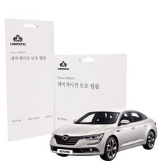 르노삼성 더 뉴 SM6 네비게이션 강화유리 액정보호필름, 1개