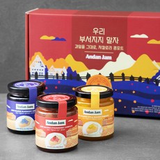 안단잼 안단 저칼로리 콩포트 잼 3종 선물세트, 1세트