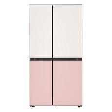 LG전자 디오스 오브제 컬렉션 매직스페이스 양문형 냉장고 S834BP20 832L 방문설치, 베이지 + 핑크