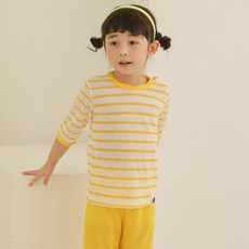 보보 아동용 캔디 스트라이프 7부 레이온 실내복 세트