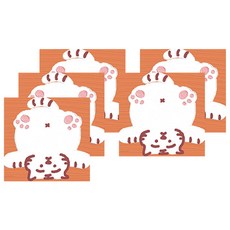 피쓰프리덤 귀여운 호랑이 포스트잇, 물구나무 호랑이, 5개