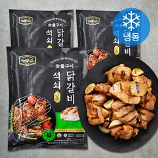 쿠즈락앳홈 석쇠닭갈비 숯불구이 (냉동), 300g, 3개