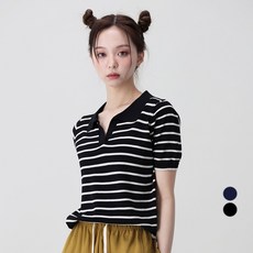 여성반팔카라니트