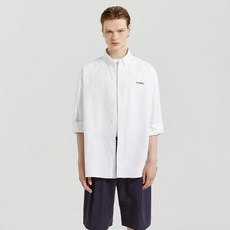 우영미백로고셔츠