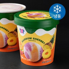 배스킨라빈스 레인보우 샤베트 프리팩 (냉동), 1개, 474ml