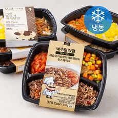 네추럴킹덤 맛남식단 도시락 240g x 3종 x 2개 + 밀리너스 덮밥 250g x 3종 + 포크 9개 세트 (냉동), 1세트