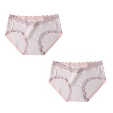 마켓A 마카롱 배색 물결 임부 팬티 2p
