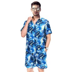 Mineflow 男士 PC 夏威夷度假裝上裝和下裝套裝