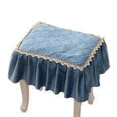 물결물결 피아노 의자 커버 35 x 50 cm, 블루