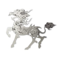 soonZAM 鋼現實銀3D DIY塑料型4分層龍, 1個