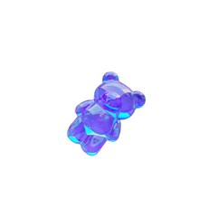 리치덕 컬러 홀로그램 곰돌이 스마트톡 F, 1개, 블루퍼플