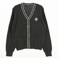GYOBOKMALL 白色雙線黑線長袖開衫