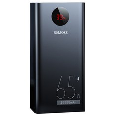 로모스 PEA40 Pro 초고속 충전 65W 대용량 보조배터리 40000mAh 멀티단자, PEA40-282, 블랙