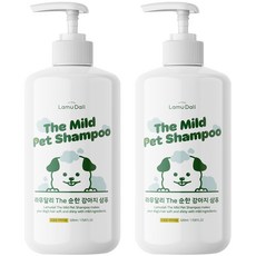 라무달리 The 순한 저자극 강아지 샴푸, 2개, 520ml