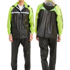 藍色季節戶外雨衣防水雨衣上下套裝, 綠色