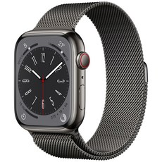 Apple 애플워치 8 GPS+Cellular, 45mm, 스테인리스, 그래파이트 / 그래파이트 밀레니즈 루프