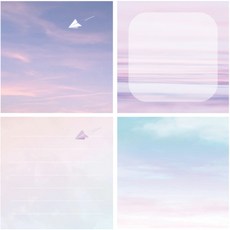 TOCTOC Monghwan情感米蛋糕Moji 4型套組, 1套, 紙飛機