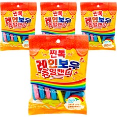 찐톡 레인보우 츄잉캔디, 90g, 4개